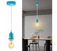 LEDSone Modern Pendant Light Fitting Turquoise Blue E27 Ceiling Rose Lamp