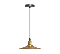 LEDSone Modern Pendant Light Shade Retro 22cm Lampshade Yellow Brass Rustic Industrial Metal Ceiling Light Living Rooms Kitchen E27 Lamps (Yellow Brass)