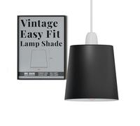 LEDSone Modern Small Light Shades, Replacement Easy Fit Non Electric Metal 12cm Lamp Shades for Industrial Retro Ceiling Pendant Lighting, Table Lamp, Wall Sconce Living Room (Matt Black) (LSCP150)