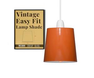 LEDSONE Modern Small Light Shades，Replacement Easy Fit Vintage Non Electric Metal 12cm Lamp Industrial Retro Ceiling Pendant Lighting，Table Lamp，Wall Sconce Living Room，Bedroom (Orange) (LSCP150)