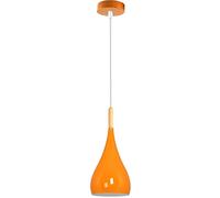 LEDSone Modern Teardrop Shaped Orange Pendant Light Shade Industrial Hanging Ceiling Lighting Ideal for Dining Room Bar Clubs & Restaurants (1 Pack)