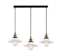 LEDSone Modern Vintage Black 3 Head Pendant Light Fittings, Square Wire cage Loft Bar Triple Hanging Pendant Ceiling Lights with Adjustable Cable for Kitchen Island (Style 2)