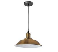 LEDSone Modern Vintage-Industrial Ceiling-Pendant Light Metal 22cm Lamp Shade Indoor Hanging Light for Living Room, Bar, Bedroom, Dining Room, Conservatory (Yellow Brass - 22cm Shade)