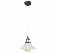 LEDSone Modern Vintage Industrial Hanging Light Loft Style Metal White Ceiling Pendant Lampshade Fixture Home UK E27 Lighting Kit for Kitchen Island, Living Room, E27 Lighting (White (Single))
