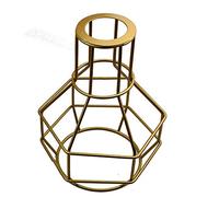 LEDSONE Modern Vintage New Edison Iron Easy Fitting Industrial Metal Gold Wire Cage Lamp Shade Guard Celling Pendant Lamp Nest Cage for Bar Cafe Bedroom Hallway Office