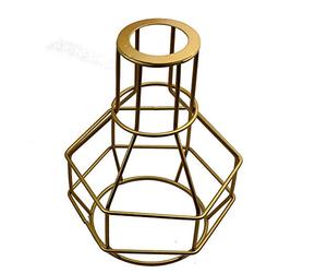 LEDSONE Modern Vintage New Edison Iron Easy Fitting Industrial Metal Gold Wire Cage Lamp Shade Guard Celling Pendant Lamp Nest Cage for Bar Cafe Bedroom Hallway Office