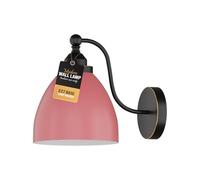 LEDSone Modern Vintage Retro Industrial Swan Neck Metal Arm E27 Sconce Wall Mount Light Set Fixture for Living Room Dining Room,Resturent,Kitchen,Cafe Blue (Pink)