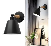 LEDSone Modern Wall Lamp Wooden Decorative E27 Wall Light Sconce 180° Adjustable Contemporary Lighting Fixtures (Without Bulb, Pack 1)