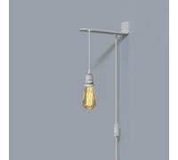 LEDSone Modern Wall Mounted Plug-in Pendant Light with E27 Holder, 4.5m Adjustable Cable with ON/Off Switch, Industrial Vintage Wall Lamp Fixture for Bedroom, Living Room, Café