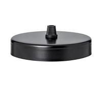 LEDSone One Outlet Black Colour Metal Ceiling Rose Perfect for fabric flex cable, 100mm Metal Ceiling Light Fitting Cover Plate Canopy with Accessories for Ceiling and Wall Lamp.(Black 1 Outlet)