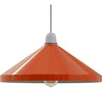 LEDSone Orange Metal Cone Lampshade E27 Easy Fit Pendant Light