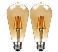 LEDSone Pack 2 | LED Vintage E27 Light Bulb | ST64 8W (Equivalent to 60W)