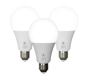 LEDSone Pack-3, LED A60 E27 Light Bulbs, 18W (100W Equivalent) Cool White 6500K Non-Dimmable Edison Screw Golf Globe Bright Energy Saving Bulb for Home Living Room Bedroom Decoration - 230V