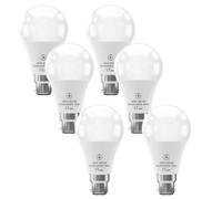 LEDSone Pack 6| LED B22 A60 Light Bulb 9W (100W Equivalent) Cool White 6400K Bayonet 820Lumens GLS Golf, Non-Dimmable, CRI 80 Modern Style Home Energy Saving Bulb for Lighting Decoration