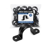 LEDSone Pack of 10 Black 20mm Conduit Distance Saddle Clamps