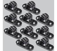 LEDSone Pack of 10 Black Metal 20mm Conduit Distance Saddle Clamps Conduit Electrical Pipe Fixing Clips with Screws Accessories Heavy Duty Wall Mount Bracket.