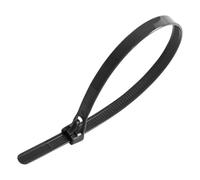 LEDSone Pack of 100, Black Cable Ties, 200mm x 3.6mm Adjustable Nylon Zip Ties, 8" Multi-Purpose Releasable Plastic Tie Wraps, Secure Reusable for Tidy Wires Home Workshop and Garden