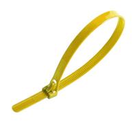 LEDSone Pack of 100, Yellow Cable Ties, 200mm x 3.6mm Adjustable Nylon Zip Ties, 8" Multi-Purpose Releasable Plastic Tie Wraps, Secure Reusable for Tidy Wires Home Workshop and Garden
