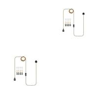 LEDSone Pack of 2 Hemp Rope Lights Plug in Pendant Lighting, 4.5 Meters Hemp Twisted Braided Wire Pendant Light Fitting with Plug E27 Hanging Lamp Holder UK Plug (Bulb is Not Included)