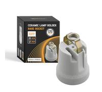 LEDSone Pack of 5 Ceramic Porcelain Lamp Holder E26 E27 Screw Heat Vintage Lamp Light Bulb Holder for Halogen Incandescent Bulbs Replacement