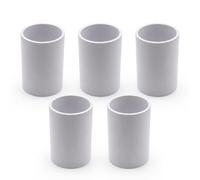 LEDSone Pack of 5 White 20mm PVC Conduit Couplers, Straight Push Fit