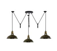 Ledsone Pendant Light 3 Head Spider Design Modern E27 Hanging Lighting Brushed Brass For Cafe Bar Bulb Include
