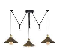 Ledsone Pendant Light 3 Head Spider Design Modern E27 Hanging Lighting Brushed Brass For Cafe Bar Bulb Include