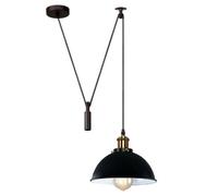 Ledsone Pendant Light Black 2M Modern Hanging Lamp E27 Base 110-240V For Living Room & Kitchen