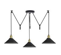 Ledsone Pendant Light E26 Lamp Base 2M Black Inner White Pendant Light For Home, Restaurants & Cafes Bulb Not Include