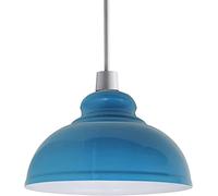 LEDSone Retro Blue Metal Ceiling Lampshade 29cm Easy Fit Modern Hanging Pendant Lightshade for Bedroom Dining Room Hallway Office Industrial Kitchen Restaurant Bar
