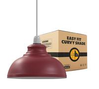 LEDSone Retro Burgandy Metal Ceiling Lampshade 29cm Easy Fit Modern Hanging Pendant Lightshade for Bedroom Dining Room Hallway Office Industrial Kitchen Restaurant Bar