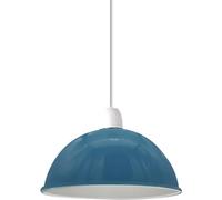 LEDSone Retro Industrial Ceiling Light Shades, Rustic Metal Dome Easy Fit Vintage Shades for Replacement Pendant Lighting Wall Lamps Table Lamps Bedroom, Kitchen, Office, Living Room (Blue, 40cm)