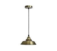 Ledsone Retro Industrial Ceiling Pendant Light In Green Brass Metal 22 Cm Vintage Style For Kitchen Dining Living Room