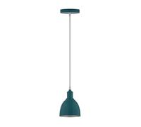LEDSone Retro Industrial Ceiling Pendant Light with E27 Base Ceiling Lighting Shade for Bedroom Kitchen Island Hallway Office Coffee Shop, Cyan Blue