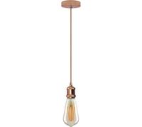 LEDSone Rose Gold E27 Pendant Light Fitting with 1m Braided Cable