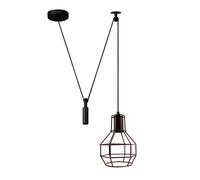 Ledsone Rustic Red Industrial Ceiling Light Metal Pendant E27 Retro Chandelier For Living Room & Hallway
