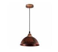 LEDSone Rustic Red Metal 21 cm Dome Pendant Light Industrial Hanging Lighting Ideal for Dining Room Bar Clubs & Restaurants