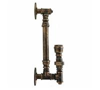 LEDSone Rustic Water Pipe Wall Mount Light Steampunk 44 Cm Up or Down Brushed Copper Light Fixtures for Living Room Bedroom Kitchen Cafe Hotel Bar Pub Farmhouse