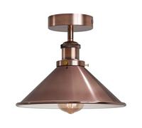 LEDSone Semi-Flush Mount Vintage Industrial-Ceiling Light Industrial Metal 22cm Lampshade Ceiling Light Mini Pendant Lighting for Farmhouse Porch Kitchen Bathroom