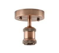 LEDSone Single Head Fully Earth Ceiling Light Retro Flush Mount E27 Lamp Holder Sconce Chandeliers Pendent Set (Copper)