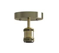 LEDSone Single Head Fully Earth Ceiling Light Retro Flush Mount E27 Lamp Holder Sconce Chandeliers Pendent Set (Green Brass)
