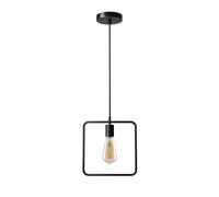 LEDSone Square Shape Black Pendant Ceiling Lights Shade Metal Frame E27 Holder DIY Minimalist Hanging Lights with Adjustable Wires for Living Room Coffee Shop Hotel Hallway Bar