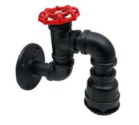 LEDSone Steampunk Rustic Wall Sconce Light Industrial Retro Metal Water Pipe E27 Lamp Holder Vintage Wall Mount Lighting Fixture for Bedroom, Living Room, Bar