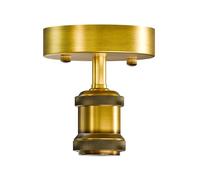 LEDSone Stylish Single Head Ceiling Lamp Retro Flush Mount E27 Lamp Holder Light Fixture for Bedroom Living Room Hallway Vintage Ceiling Lighting with Easy Installation