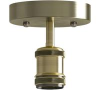 LEDSone Stylish Single Head Ceiling Lamp Retro Flush Mount E27 Lamp Holder Light Fixture for Bedroom Living Room Hallway Vintage Ceiling Lighting with Easy Installation
