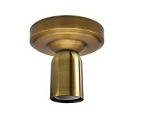 LEDSone Stylish Single Head Ceiling Lamp Retro Flush Mount E27 Lamp Holder Light Fixture for Bedroom Living Room Hallway Vintage Ceiling Lighting with Easy Installation (Yellow Brass)