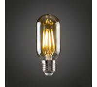 LEDSone T45 Vintage Tubular E27 Screw Edison Light Bulb, 4W Equivalent 40Watt Dimmable Warm White 2700K 450 LED Filament Lumens Amber Glass Energy Saving Decorative Light 240V [Energy Class