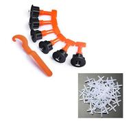 LEDSone Tile Leveling System 100pcs Large Tile Leveler Spacers with Special Wrench, 400pcs 1mm Tile Spacers Tile Installation Tool Kit for Building Walls & Floors (2mm)