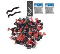 LEDSone Tile Leveling System Kit Small 100pcs Reusable Tile Leveler Spacers 2 Special Wrenches 400pcs 2.5mm Slab Spacers Plastic Cross Shaped for Tile Positioning DIY Paving Tiling Garden