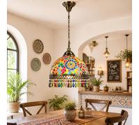 LEDSone Turkish Mosaic Pendant Light Multicolour Handmade Ceiling Lamp E27